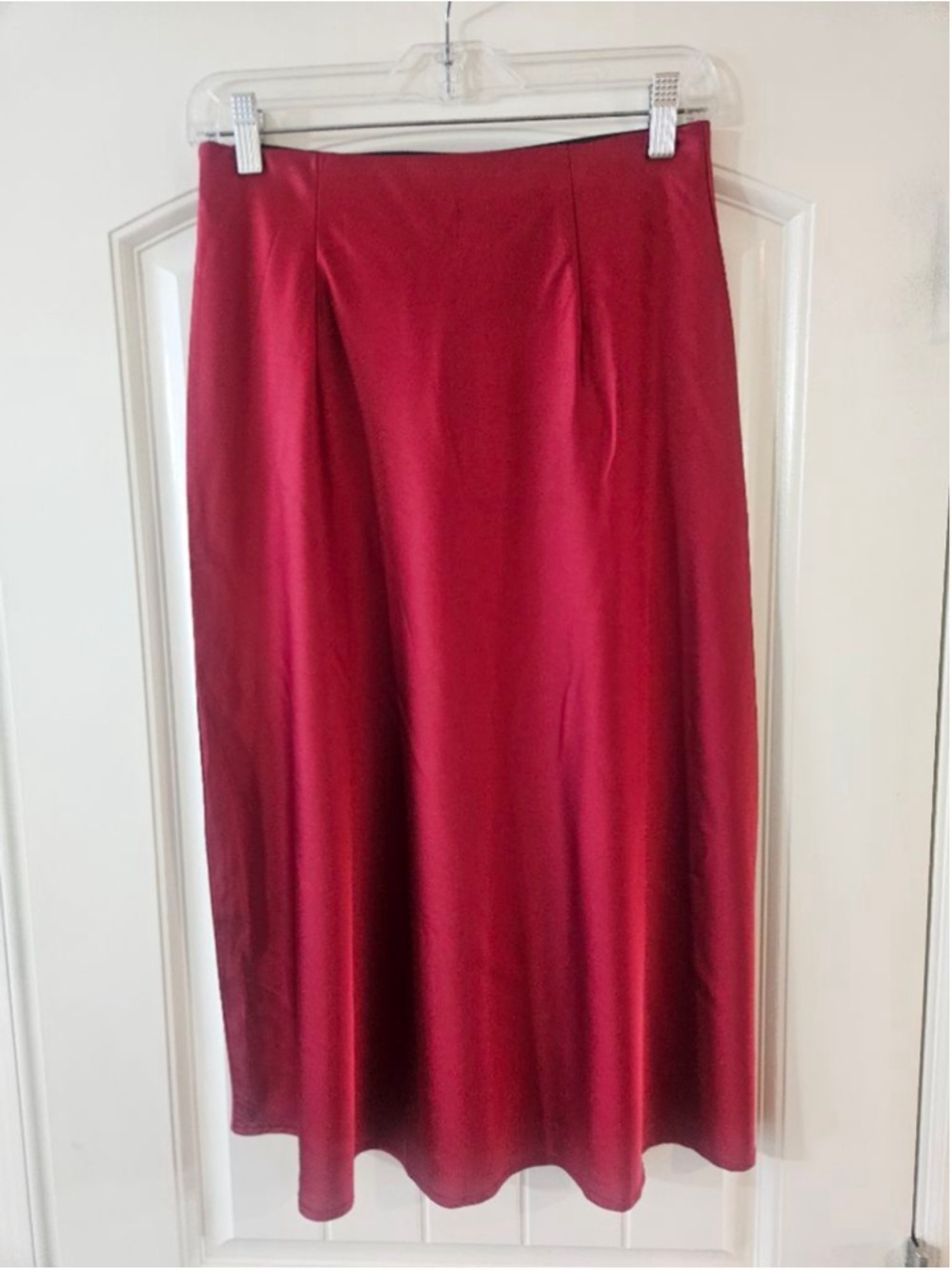 Women's Unbranded Red Satiny Maxi Skirt S